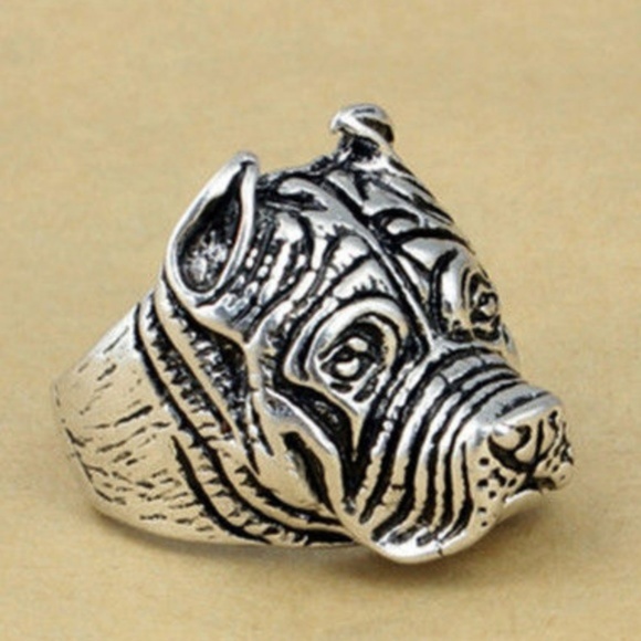 Pitbull Lover Spirit Spiritual Power Animal Ring - Picture 2 of 3